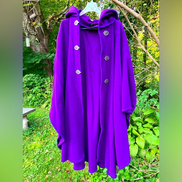 Rare casco bay wool purple shawl! Stunning cape - Picture 1 of 7